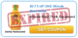 $0.75 off ONE Minute Maid bottle