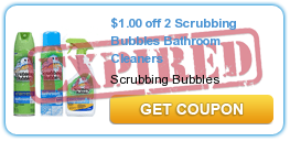 $1.00 off 2 Scrubbing Bubbles Bathroom Cleaners