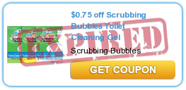 $0.75 off Scrubbing Bubbles Toilet Cleaning Gel