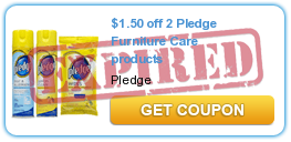 $1.50 off 2 Pledge Furniture Care products